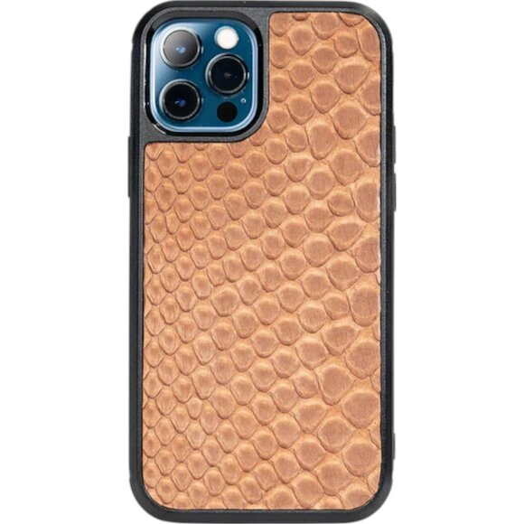A&V Leather Accessories - Timeless Style iPhone 12 & 12 Pro Case - Genuine Python - Old Ganal